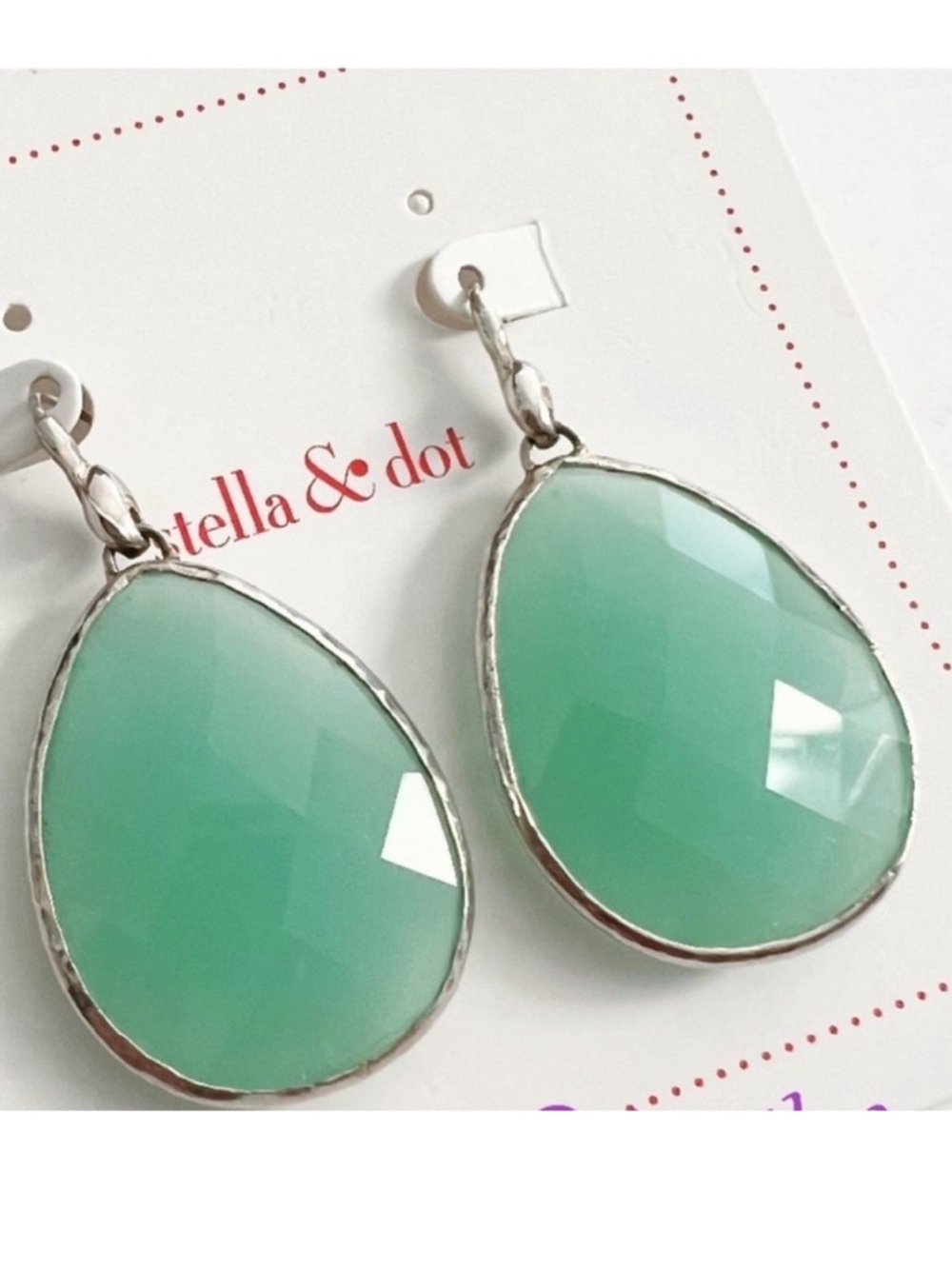 Stella & Dot | Earrings | Serenity Stone Drops | Aqua - Picture 3 of 8